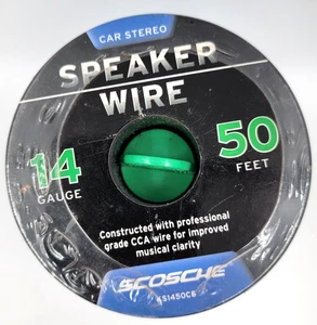 Scosche 14 Gauge 50 Ft Speaker Installation Wire CCA Car Audio Blue KS1450CS - Picture 1 of 3