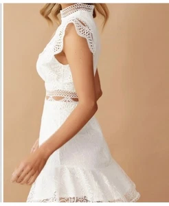 💥Double Crazy Kleid weiß Spitze ohne Ärmel - Bild 1 von 3