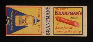 1930s JEWISH SCANDAL Branfman's Salami Kosher Fat Factory 173 Delancey St NYC NY - Picture 1 of 2