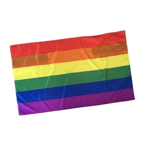 Rainbow Flag Cape Polyester Cloak Flag Rainbow Flag Supplies with Sleeves - Picture 1 of 11