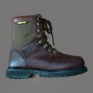 Usado en Excelente Condición NUEVAS Wolverine Gore-Tex Puntera de Acero Botas de Trabajo Impermeables Cuero Marrón Talla 10 - Imagen 1 de 7