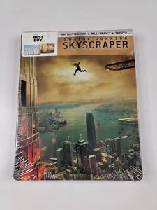 Skyscraper: Steelbook Best Buy Exclusive OOP (4K UHD/Blu-ray/Digital) New *Read⤵ - Picture 1 of 24