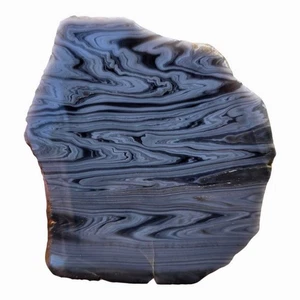 Damascus Obsidian Slab - Grey Zigzag Pattern - Davis Creek California - Picture 1 of 4
