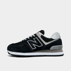 New Balance Men's 6.5 Womens 8 574 Core Classic Shoes Sneakers - Black/White - Picture 1 of 8