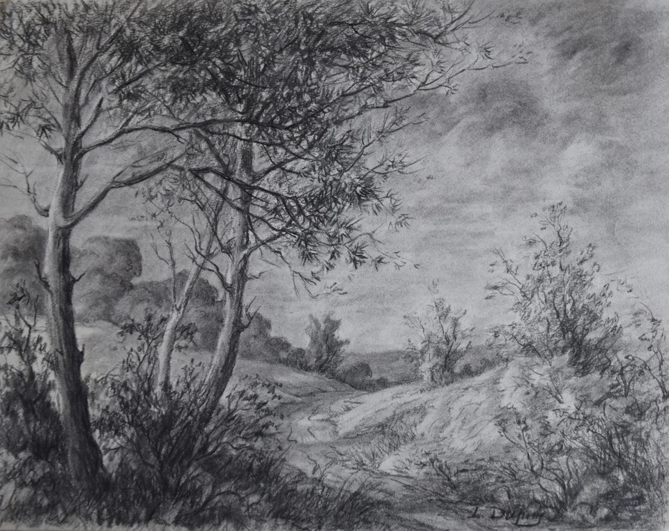 Louis Dupuis (1862-1951) (279) - fusain - Bagnoles-de-l'Orne - Photo 1/1