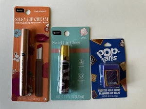 3pc Lip Balm & Gloss Lot - B•Pure, B•Color, Pop-Tarts Wild Berry - New Sealed - Picture 1 of 4