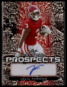 2024 Leaf Electrum #PA-JF1 Jalil Farooq Prospects Auto Sparkle Red #2/2 - Bild 1 von 2