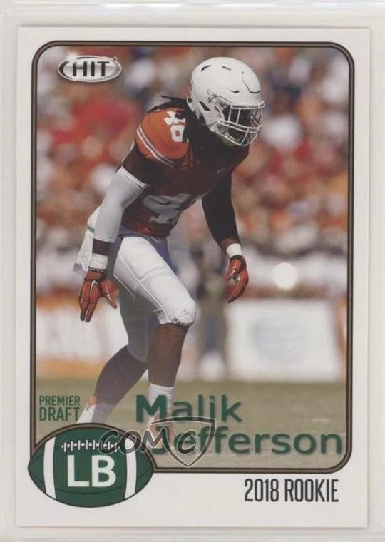 2018 Sage Hit Malik Jefferson #95 Rookie RC - Image 1 of 2