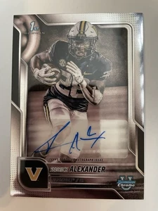 Sedrick Alexander Auto 2025 Bowman Chrome BCA-SA 1st Bowman Vanderbilt Commodore - Picture 1 of 3