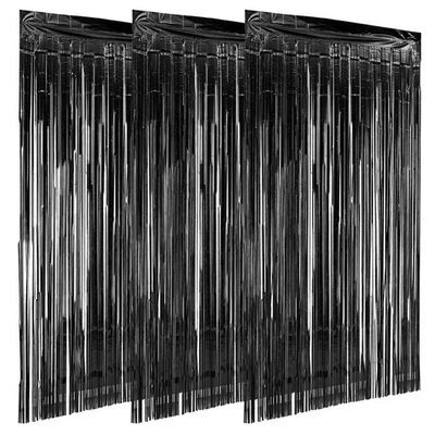  3 Pcs Tinsel Foil Fringe Backdrop Background Decorations for Party - Image 1 of 4