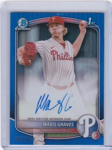 Béisbol cromado Bowman 2025 Mavis Graves 1st Bowman autógrafo/150 Phillies - Imagen 1 de 2