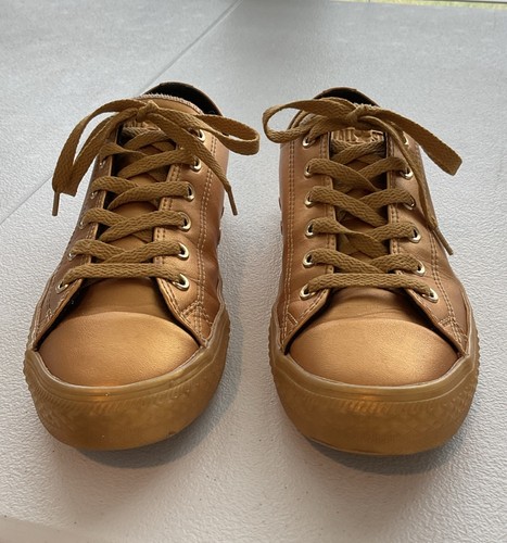 Converse All Star scarpe donna junior basse oro con lacci taglia 5