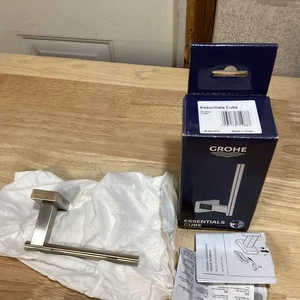 Grohe 40 623 EN1 Essentials Cube Wand-Federsteg WC - Nickel gebürstet - Bild 1 von 6