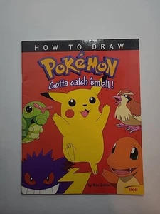 How To Draw Pokemon Gotta Catch ‘em All Ron Zalme VINTAGE 1998 SKETCH PAD Book - Picture 1 of 3