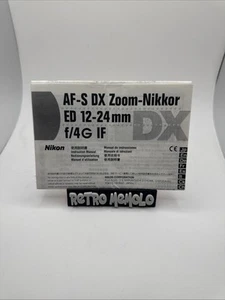 Nikon AF-S DX Zoom-Nikkor ED 12-24mm f/4 G IF - Lens Manual - Instructions - Picture 1 of 1