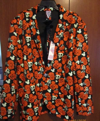 Nueva Chaqueta Blazer y Pajarita Mickey Parques Disney Halloween Talla L XL Poli Elastano Foto 1 de 4