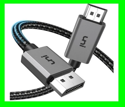uni DisplayPort to HDMI Cable 4k 30Hz 2m *NEU*, kostenloser Versand - Bild 1 von 3