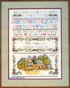 JCA Elsa Williams Cross Stitch Kit - The Cottage Sampler - Picture 1 of 1