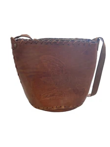 MASTRO SELLAIO BORSA TOLFA CUOIO DONNA WOMAN LEATHER BAG VINTAGE JHD3721 - Foto 1 di 6