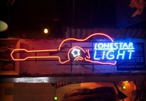 Lone Star Light Gitarre Leuchtreklame 24x15 Lampe Restaurant Bar Pub Laden Wanddeko - Bild 1 von 3