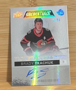 2021-22 Credentials Ticket Access Auto #TAA-BT Brady Tkachuk 9/25 - Picture 1 of 2