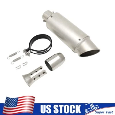 Universal Motortcycle Parts 38-51mm Exhaust Muffler Pipe For HONDA SUZUKI DUCATI - Image 1 of 4