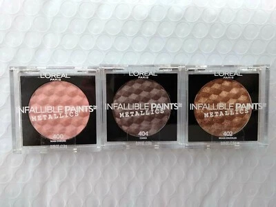 2x L'Oreal Paris Infallible Paints Metallics Eye Shadow - Choose shade + Free 🎁 - Image 1 of 4