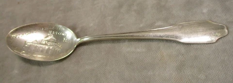 Antique Silver Souvenir Spoon HASTINGS, MICH METHODIST CHURCH Sterling Watson Co Cover
