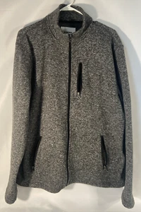 Sonoma Gray Full Zip Mock Neck Sweater with Zipper Pockets Size XXL - Picture 1 of 4