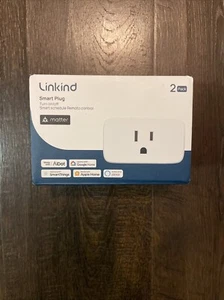 Linkind Matter Smart Plug, Work with Apple Home, Siri, Alexa, Google Home, Sm... - Picture 1 of 2