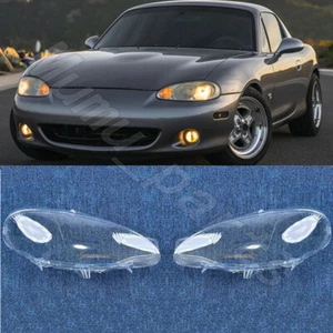Un par de carcasa de lente de faro + pegamento de sellado para Mazda MX-5 Miata Roadster 2001-2005 - Imagen 1 de 8