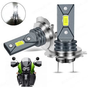 H7 LED Headlight Bulbs For Kawasaki KLR650 2008-2018 6000K White High Power Qty2 - Picture 1 of 12