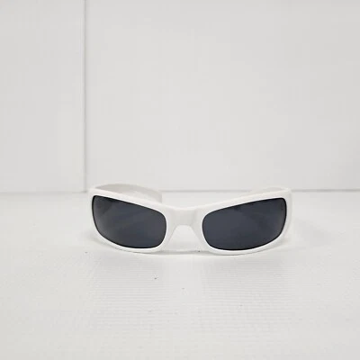Locs White Narrow Rectangular Unisex Sunglasses Lightweight - Image 1 of 4