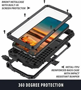 Funda de metal resistente aluminio parachoques metálico de aluminio para Samsung Galaxy S22 Ultra/S22+ - Imagen 1 de 36