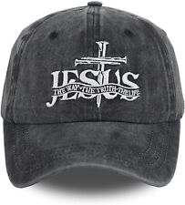 Christian the way the truth Hats, Adjustable Washed Cotton Embroidered Hats
