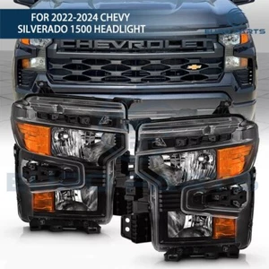 For 2022-2024 Chevy Silverado 1500 Headlight Assembly Halogen Driver&Passenger - Picture 1 of 7