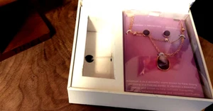 Jessica Carlyle Women's Rose Gold-Tone Amethyst Necklace + Earrings Gift Set - Picture 1 of 5