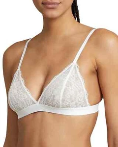 Polo Ralph Lauren Lace Triangle Bralette Ecru Size M - Picture 1 of 3