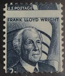Scott 1280 2c Frank Lloyd Wright Mis-Perforated MNH - Picture 1 of 3