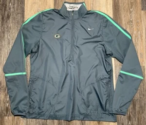 Green Bay Packers Jacket Nike 1/4 Zip Golf Tour Gray Pullover Women’s Size Large - Picture 1 of 10