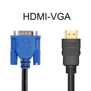 1.8M 6ft HDMI Male to SVGA VGA M Converter A/V Cable Lead GOLD PLATED c34 - Picture 1 of 2