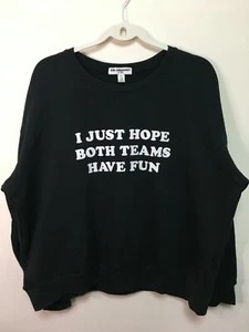 Sub_UrbanRiot Black Pullover Sweater Both Teams Win Woman Size 1X - Picture 1 of 4