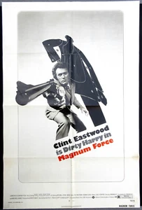 Póster original de la película 1973 Clint Eastwood Dirty Harry Magnum Force - Imagen 1 de 3