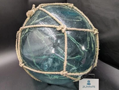 Cuerda de bola flotante de pesca de vidrio japonés grande de 13,7" de colección cubierta R2899 Foto 1 de 4