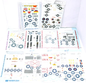 (Lot of 10) 1:48 WWII Allied Aircraft Model Decals - (P-47, P-51) - Picture 1 of 3