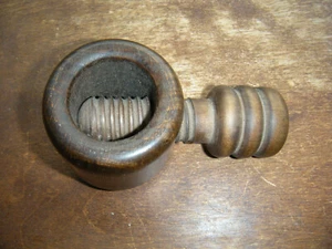 Vintage "Connoisseur"  ITALIAN WALNUT NUT CRACKER  w/ Wooden Screw  - Picture 1 of 3