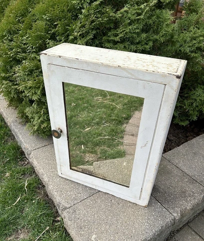 Vintage Metal Hanging Medicine Cabinet Cover