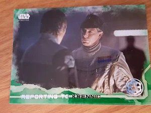 Topps Star Wars Rogue One #52 2016 reportando a Krennic verde - Imagen 1 de 1