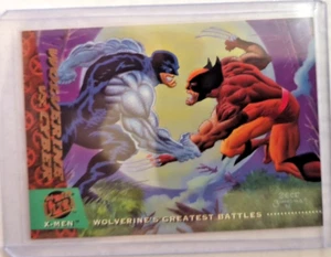 WOLVERINE vs Cyber 1994 Marvel X-Men Fleer Ultra Greatest Battles #138 - Picture 1 of 2