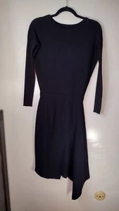 All Saints Black Knit Long Sleeve Fitted Dress Size XS - Picture 1 of 7
